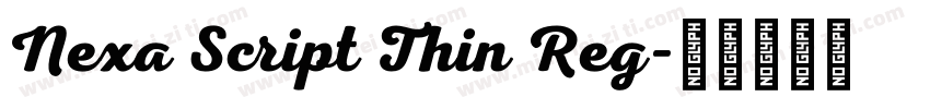 Nexa Script Thin Reg字体转换